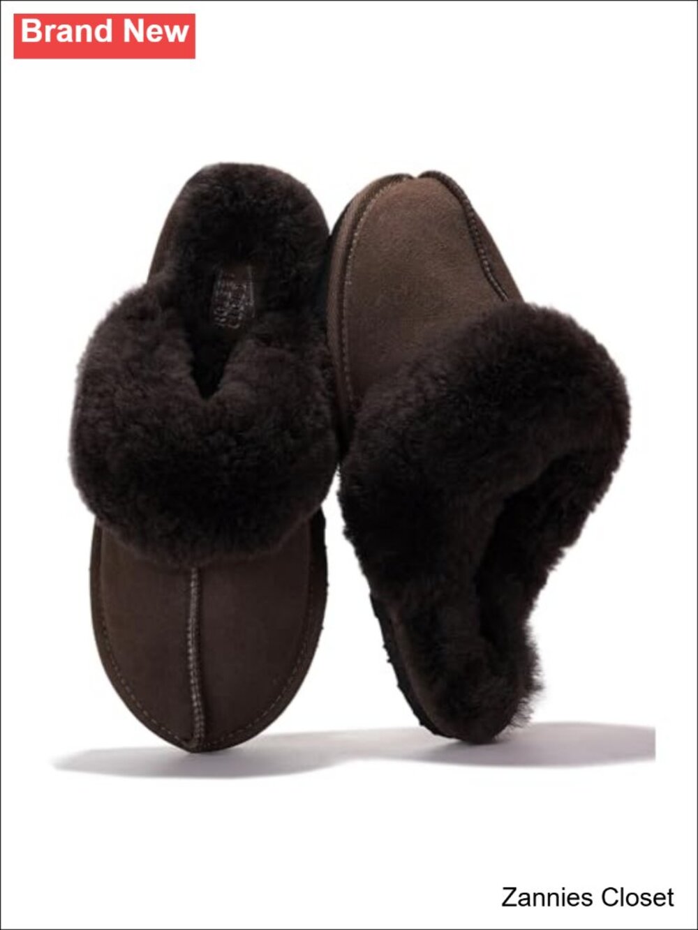 ✨Project Cloud Genuine Leather Fur-Lined Clog Slippers Memory Foam Non-Slip